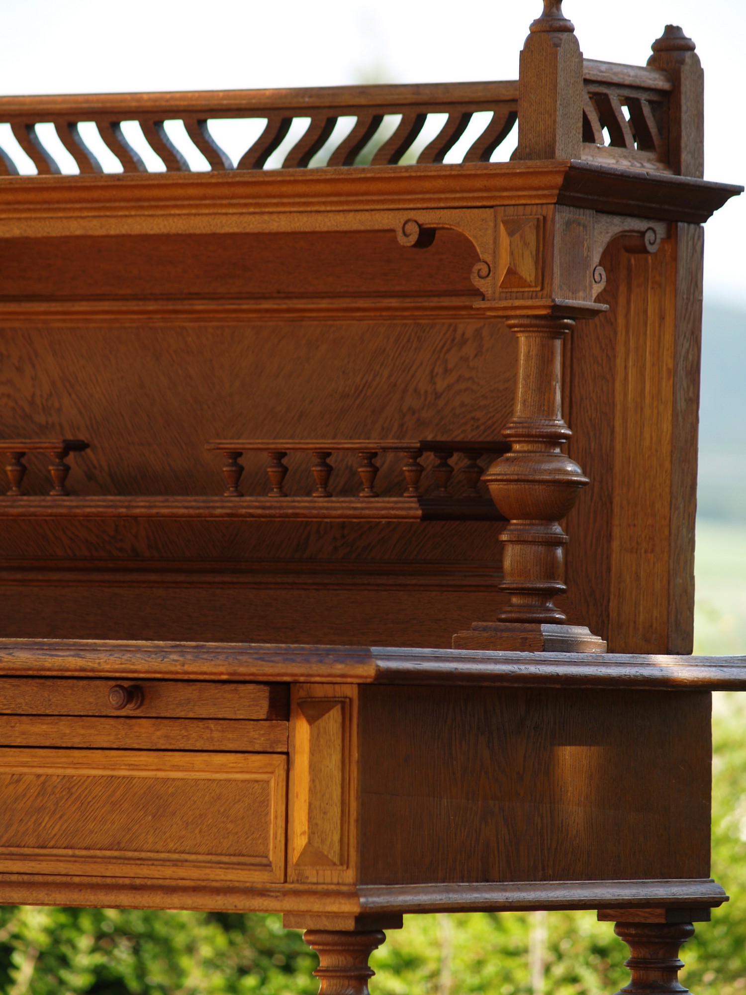 Buffet Schrank Anrichte Möbel antik Regal Holz Vollsäulen Kommode Konsole