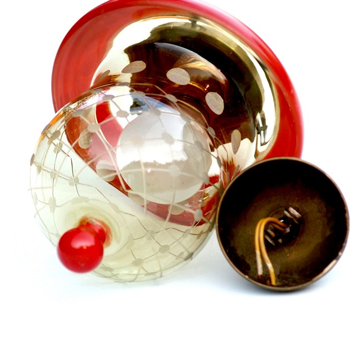 Original Retro Glas Lampe Vintage Hängelampe Vintage Haengelampe