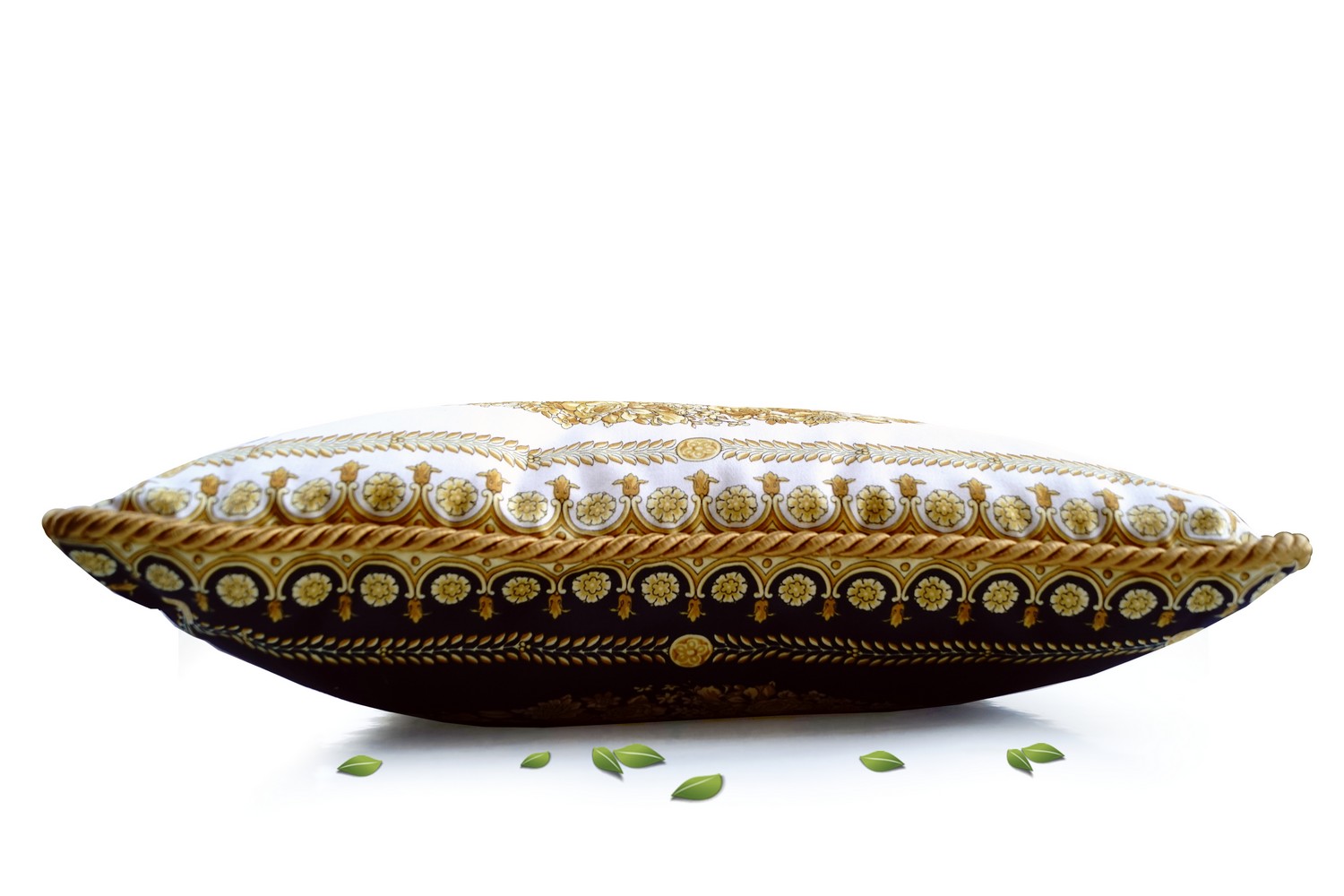 Versace Kissen gold-weiß Design * I ♡ BAROQUE Medusa blau Design für's Sofa