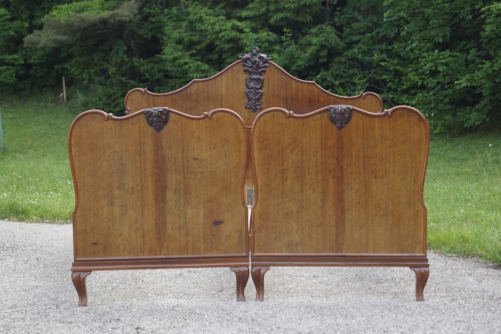 Bettrahmen Barockstil antik Doppelbett vintage