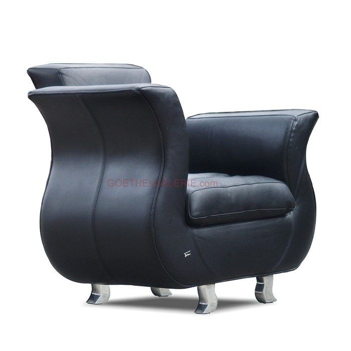 BRETZ Sessel Moon Design Leder Sofasessel links Bretz Sessel Moon