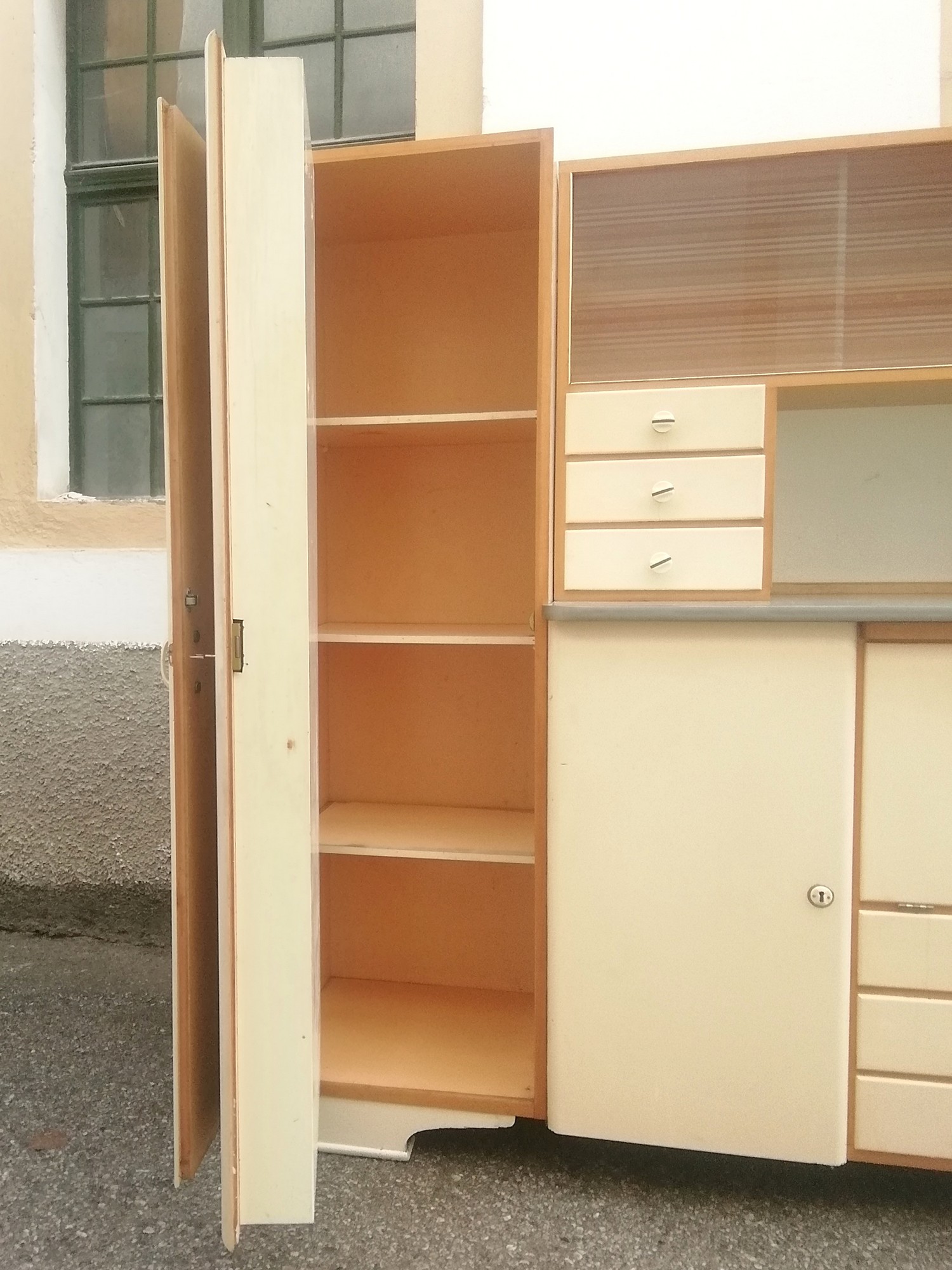 Küchenschrank 40er 50er 60er-Jahre Pastell Vintage Möbel Küche Vollholz