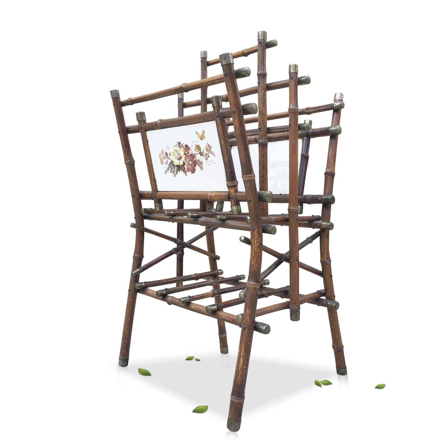 Zeitungshalter Regal Beistelltisch Thonet um 1900 antik Bambus