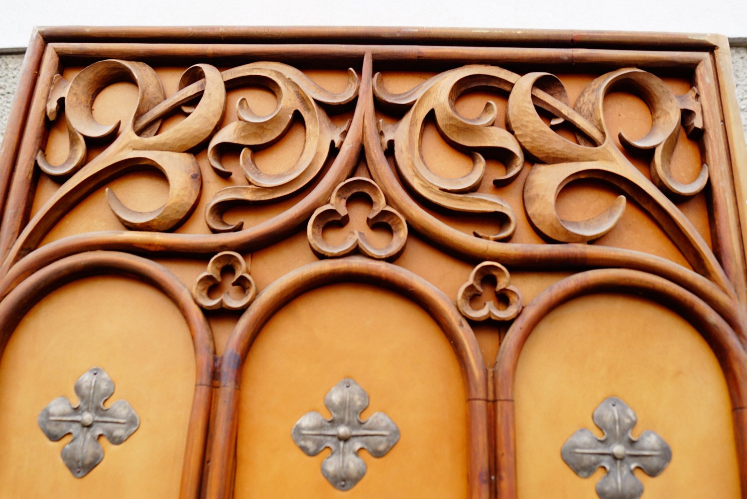 Vintage Türen Gotischer Stil Reliefdesign Bauerntüren