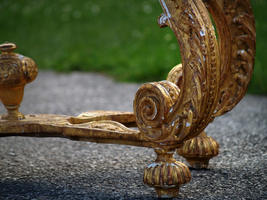 Konsoltisch Barock um 1770 Tisch vergoldete Requisite Filmmöbel Konsole