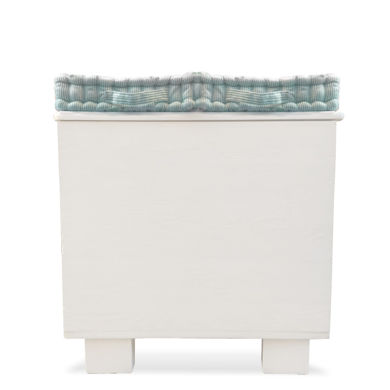 Shabby Chic Truhe Sitztruhe Flachdeckeltruhe alt Holzkiste Shabby Chic Truhe