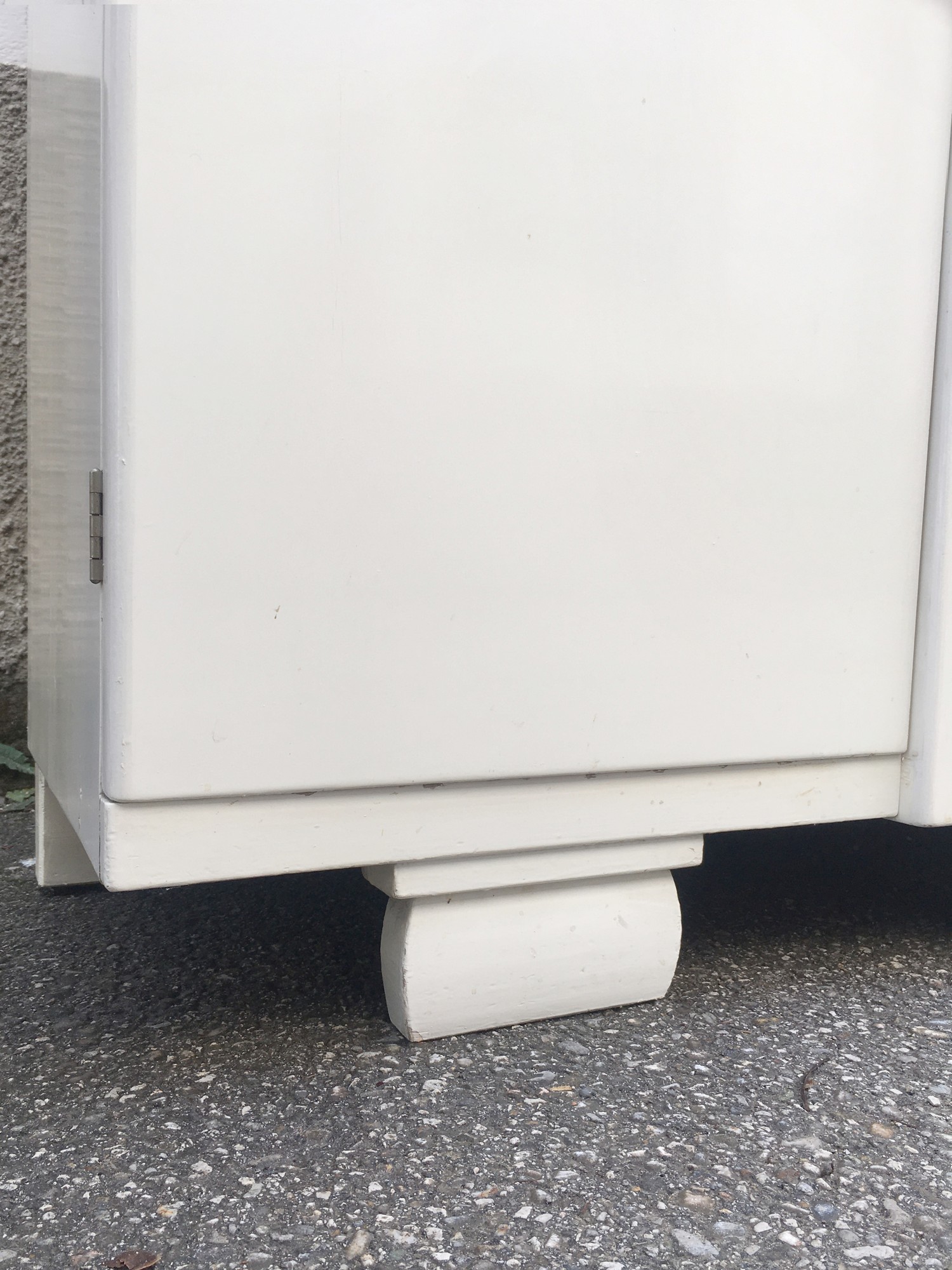 Kredenz Küchenschrank Vintage Retro dreiteilig creme MidCentury Vorratsschrank Anrichte