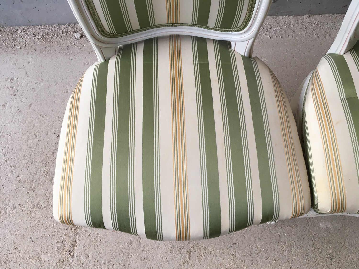 Stühle Barockstil creme grün Landhausstil Sessel Speisezimmer ShabbyChick