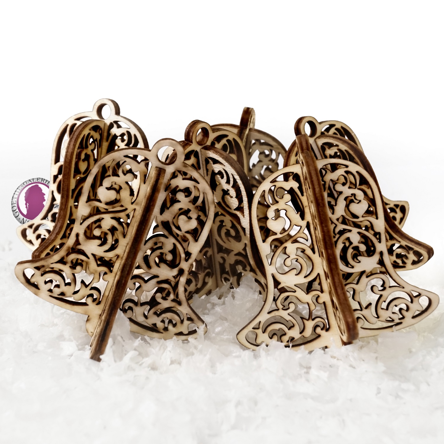 Weihnachtsbaumschmuck Holz Glocke 8cm Bauernchristbaum Sale