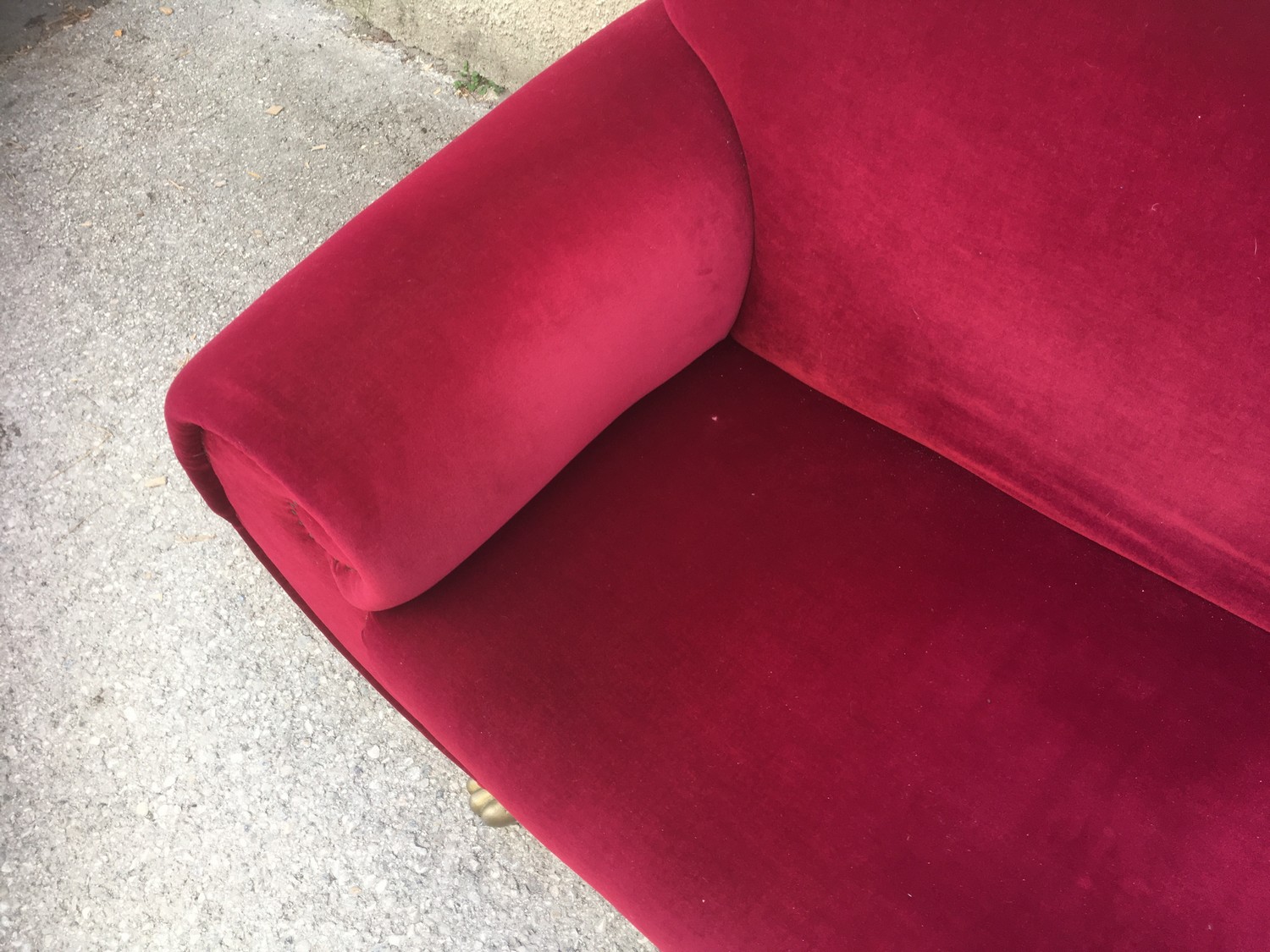 BRETZ GAUDI Sofa Couch 3-Sitzer rot Typ F210 Tatzenbeine Designsofa