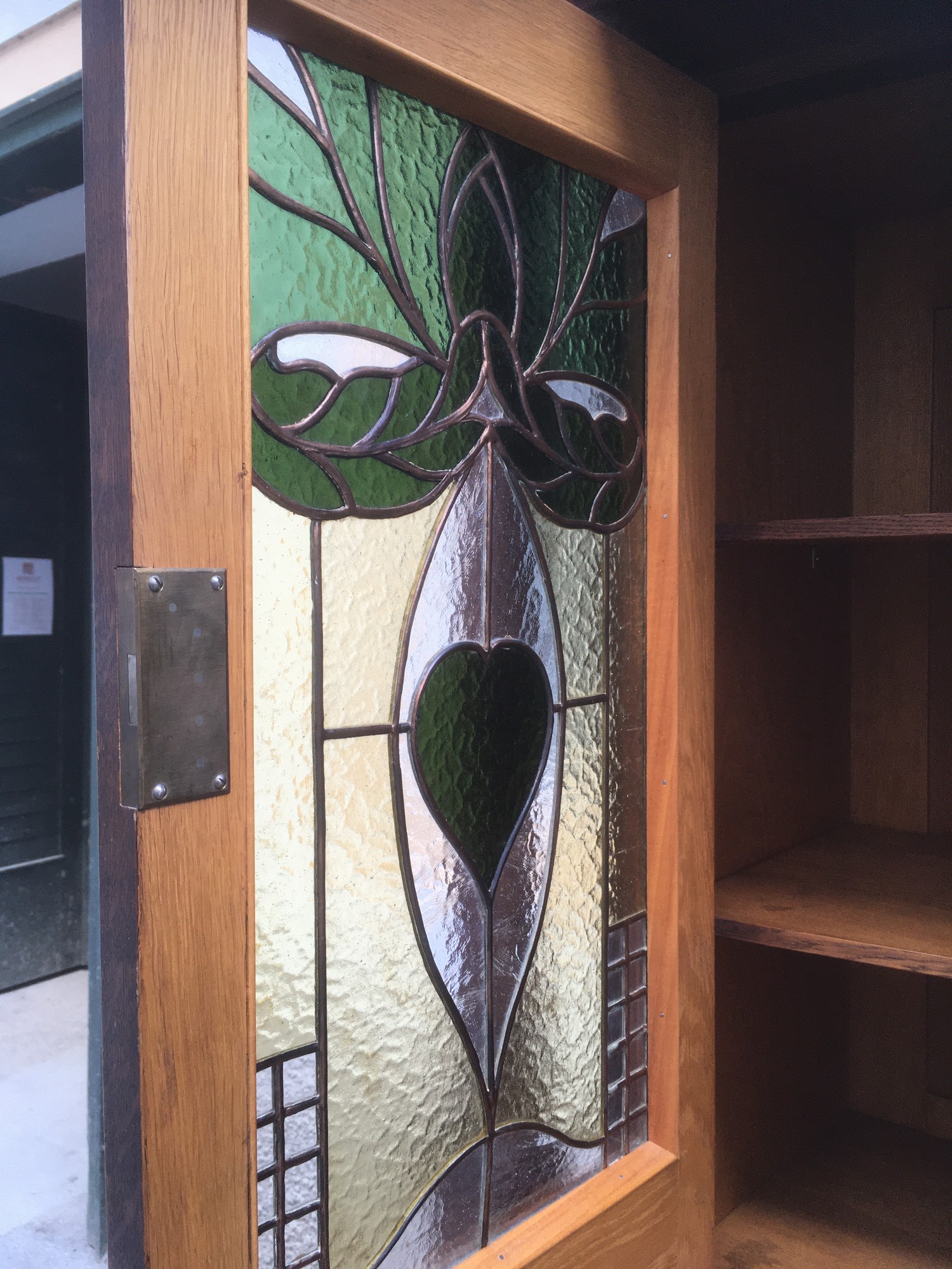 Kredenz August Ungethüm Jugendstil antik Kolo Moser Blätter Herzen Buffetschrank Schrank Buffet