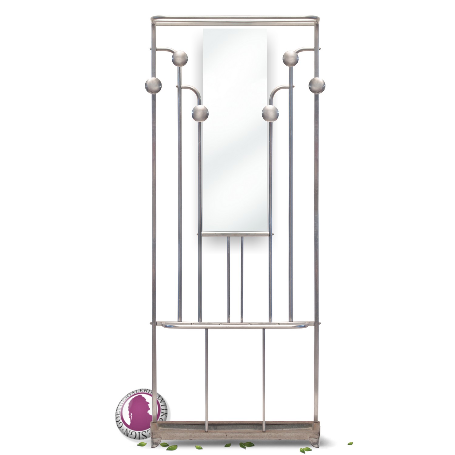 Garderobe Vintage ArtDeco Metall Möbel Spiegel Vintage Kleiderständer Streamline Artdeco Garderobe Vintage Bauhaus Spiegel Metallmöbel antik