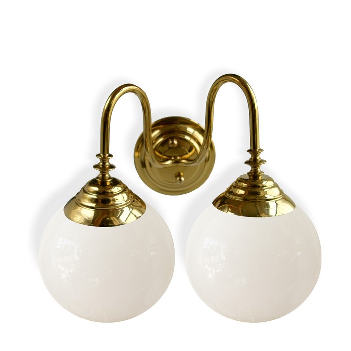Wandlampe gold Glas