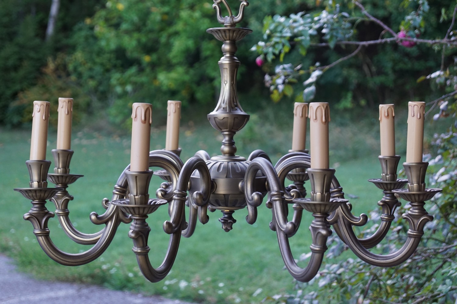 Großer Kronleuchter Barockstil 10-flmg Ausstellungsstück Orion Vienna Antiquestyle Ceiling handmade artisan Design messing bronze guss