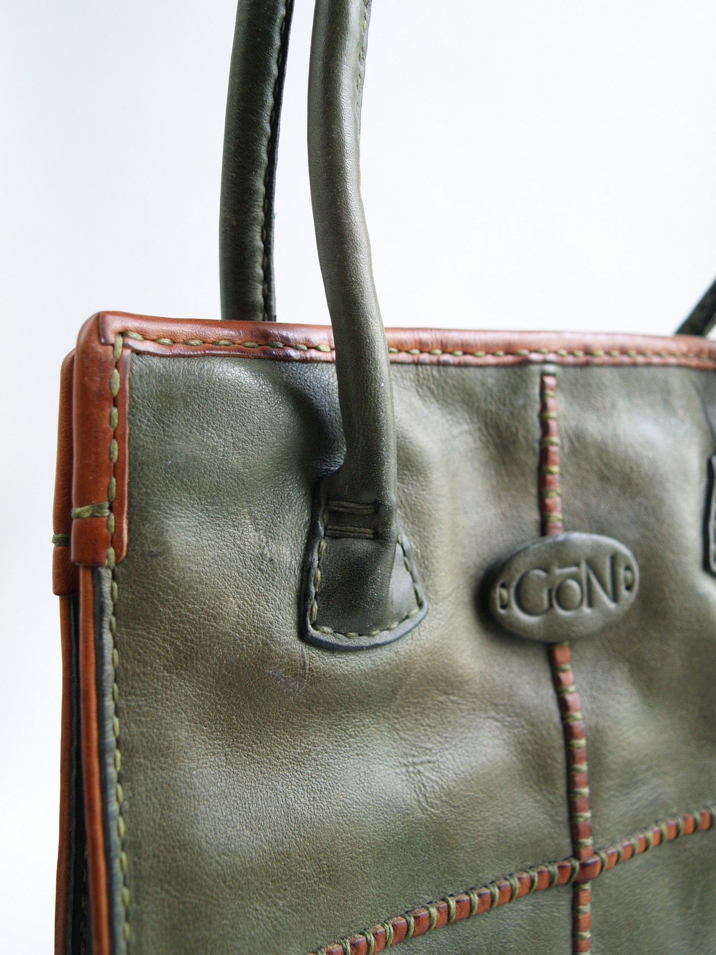 Gön Tasche Leder grün