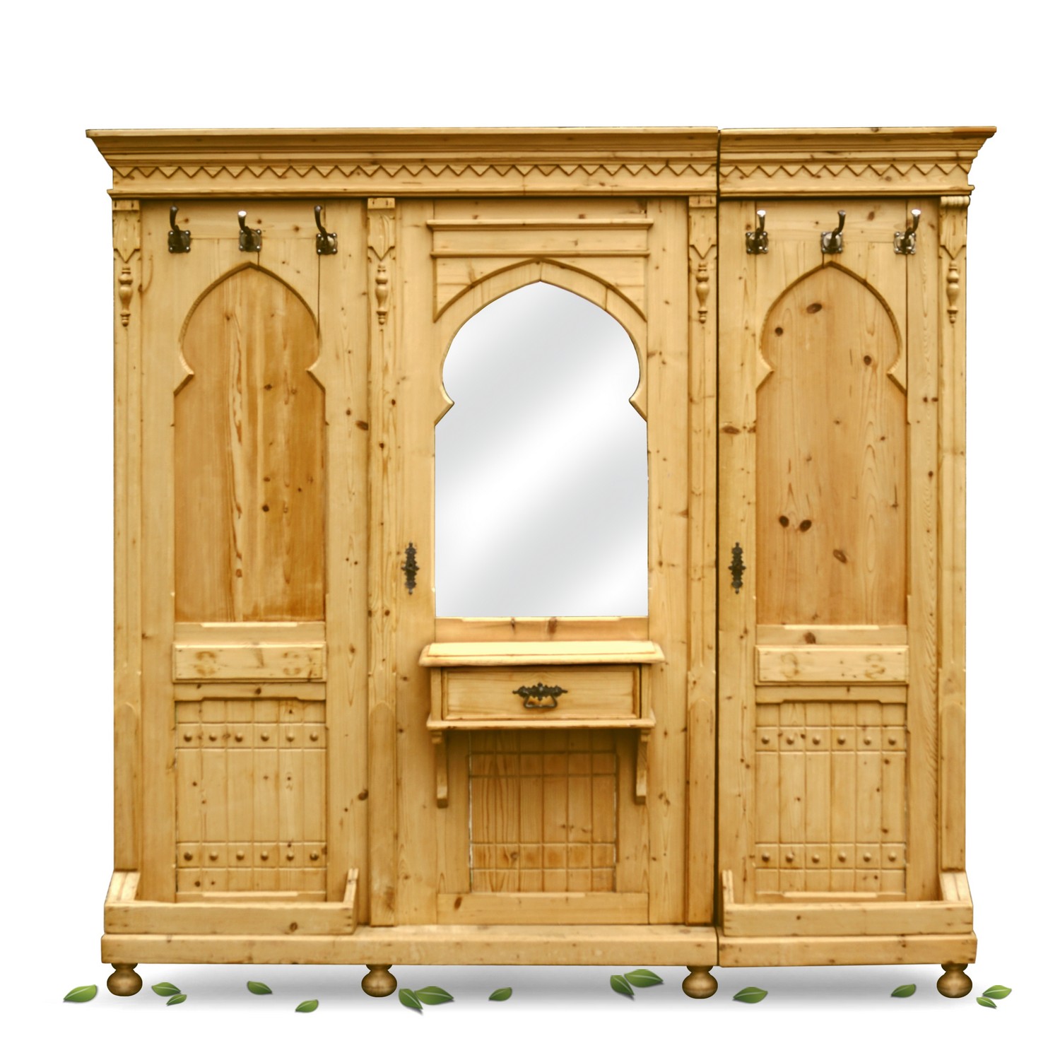 Bauernschrank antik Weichholz rustikaler Landhaus Garderobe Schrank Garderobenschrank Weichholz Bauernschrank antik Vollholz rustikal Kleiderschrank Naturholz