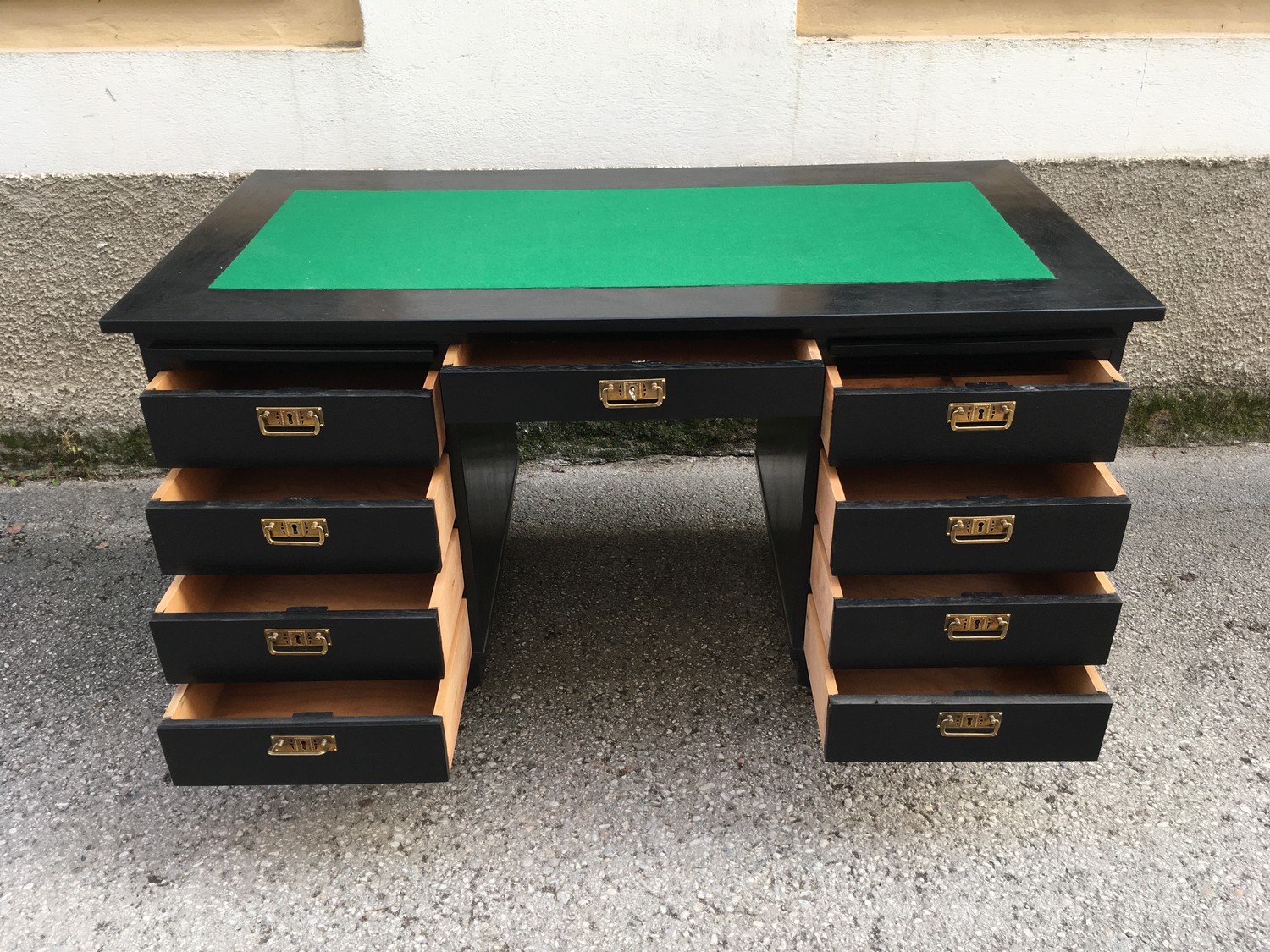 Schreibtisch antik Jugendstil schwarz