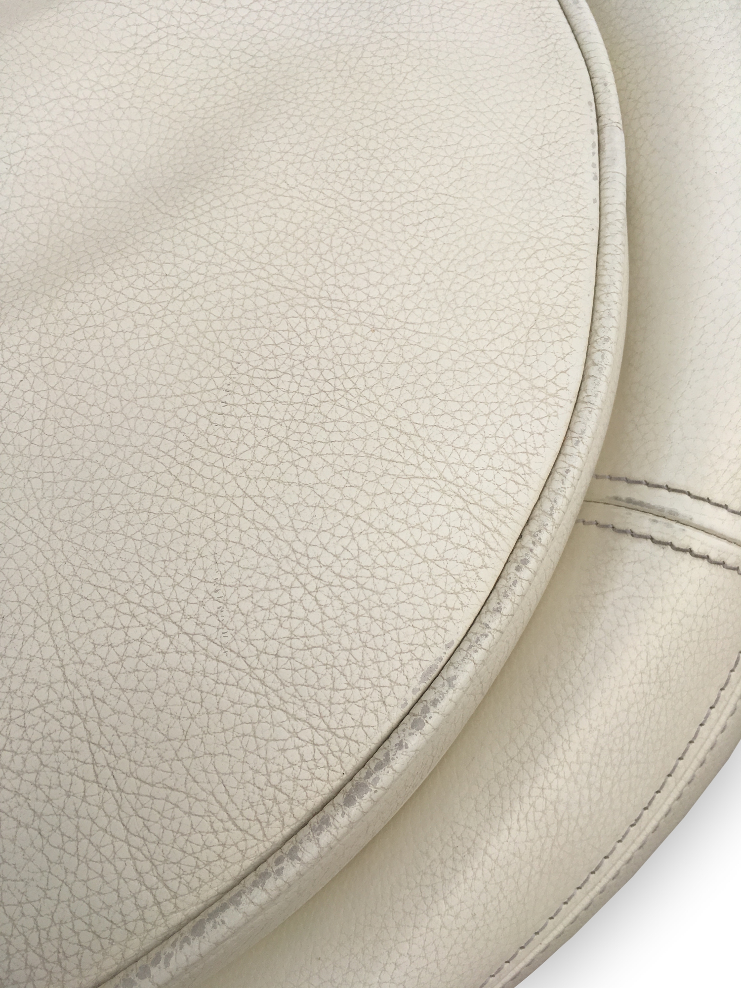 Bretz Sessel Jeannie Leder weiß creme Stuhl Designklassiker gebraucht