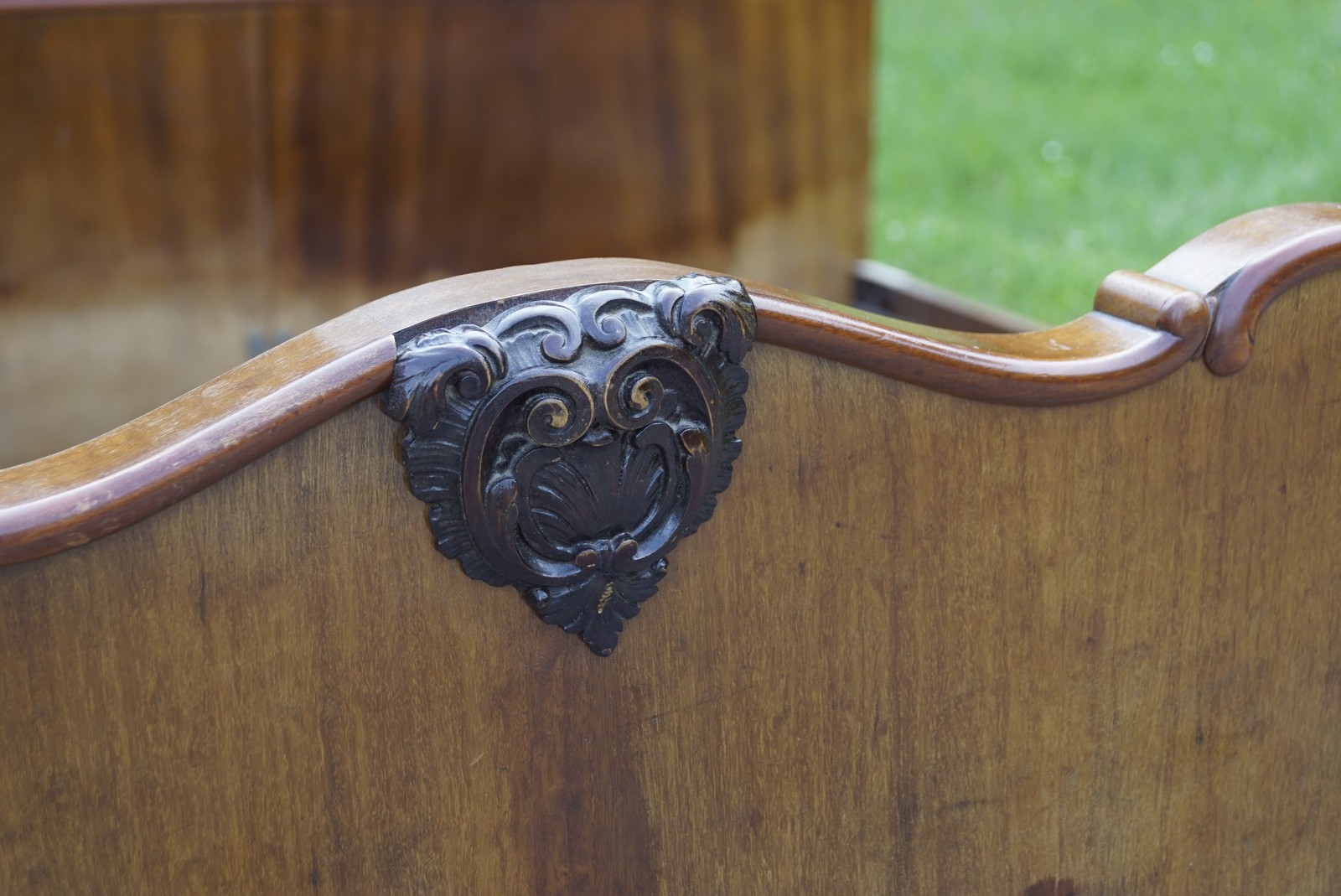 Bettrahmen Barockstil antik Doppelbett vintage