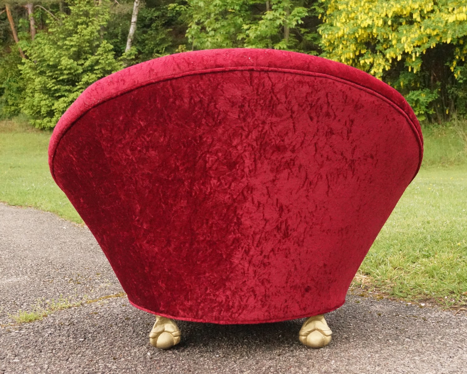 Bretz Sessel Pool rot Stuhl Ufo gold Opernsamt Adlerfüße Sofa Möbel