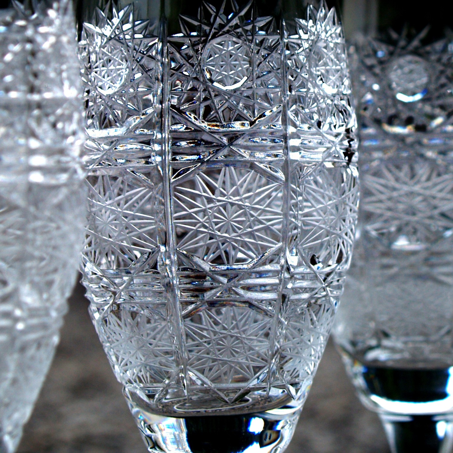 Bleikristall Sektflöten Vintage