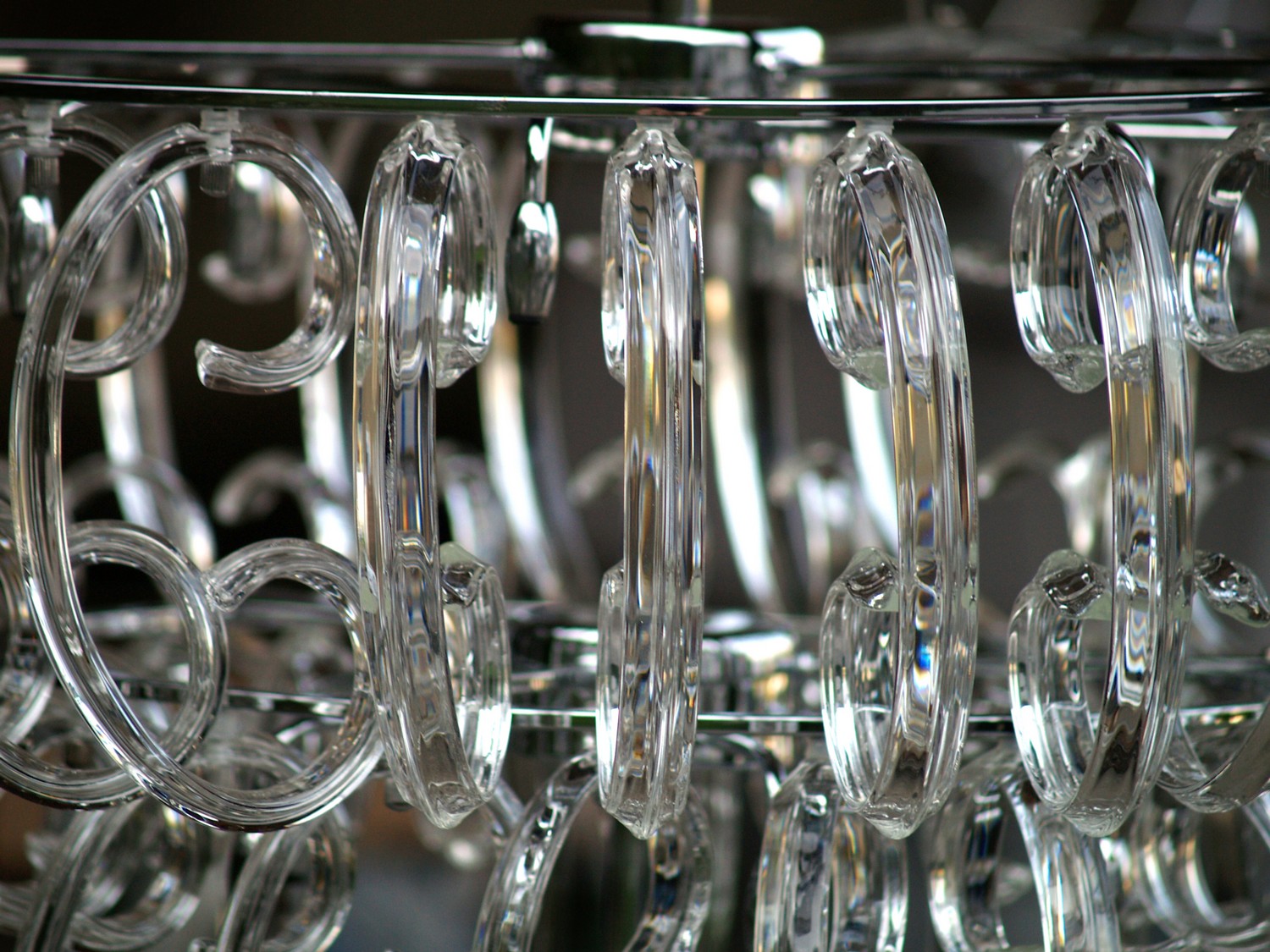 Luster Orion Wien Bleikristall Hängelampe Chrom Leuchter "Gavino"