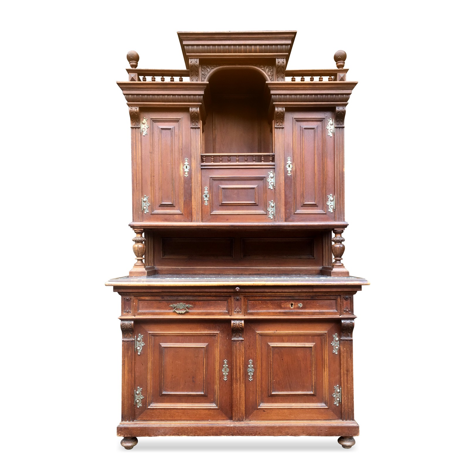 BUFFET antik, geschnitzte Kredenz Gründerzeit Wohnzimmer-Schrank Buffet antik Schrank Gründerzeit Möbel