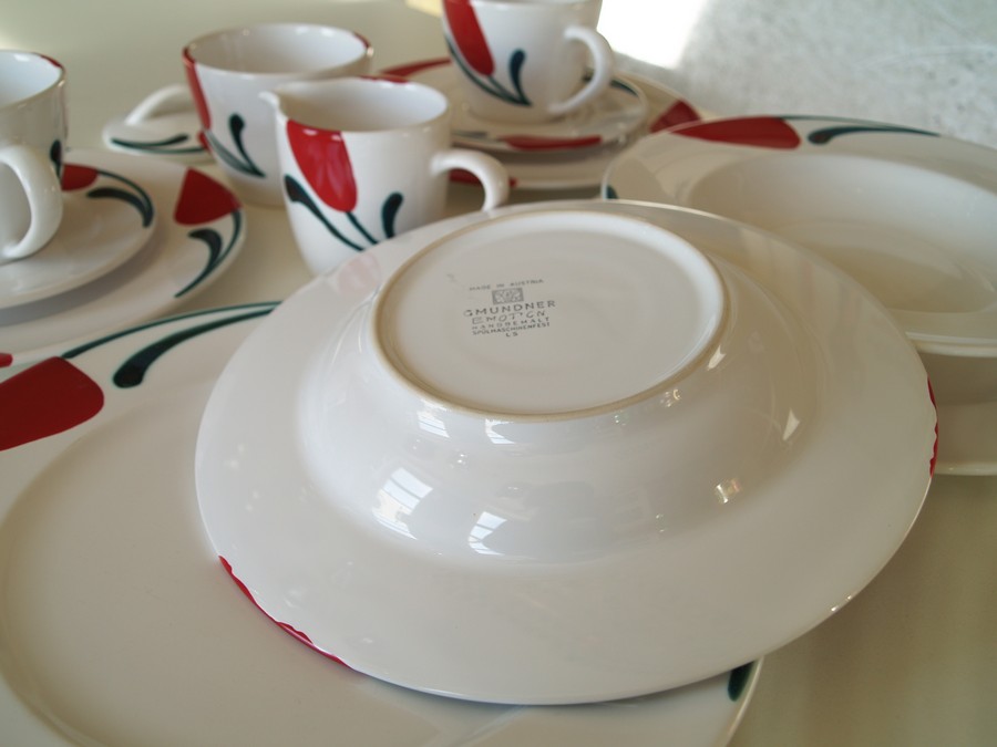 Gmundner Keramik SET Emotion Gourmet rot Aktion Speiseteller