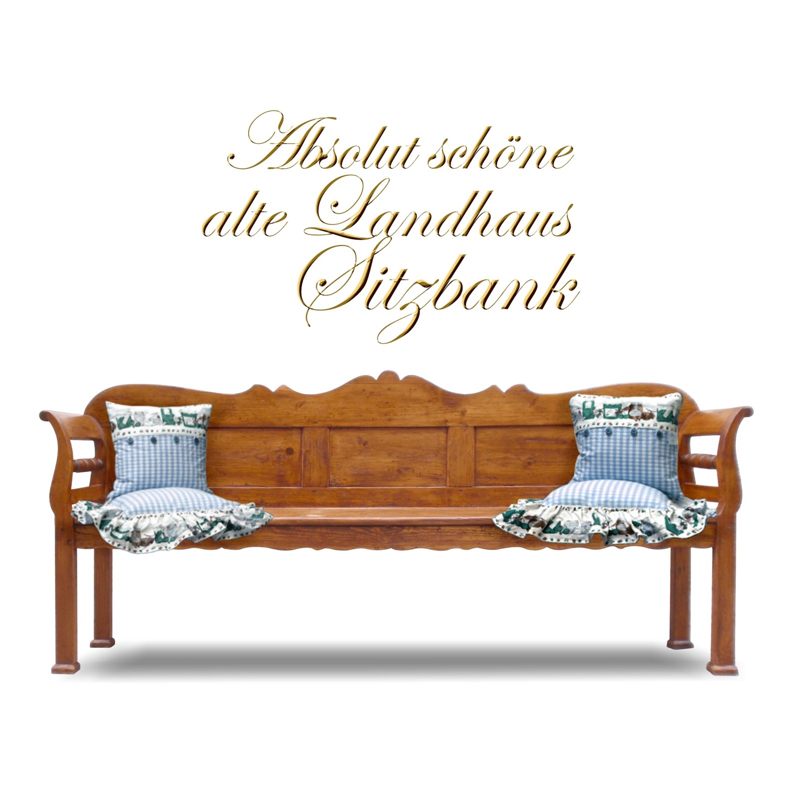 Küchenbank antik Sitzbank Vintage Weichholz Küchensitzbank Kuechensitzbank antik