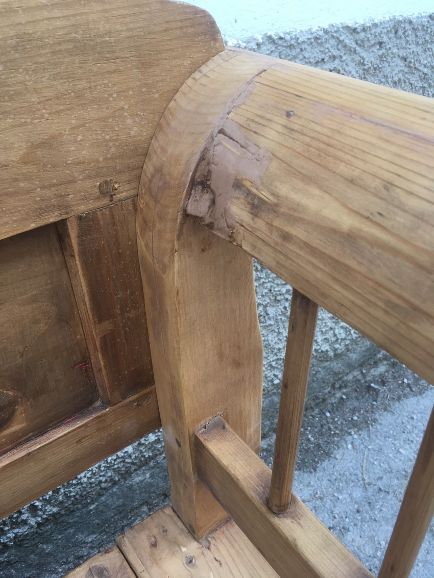 Sitzbank Weichholz antik