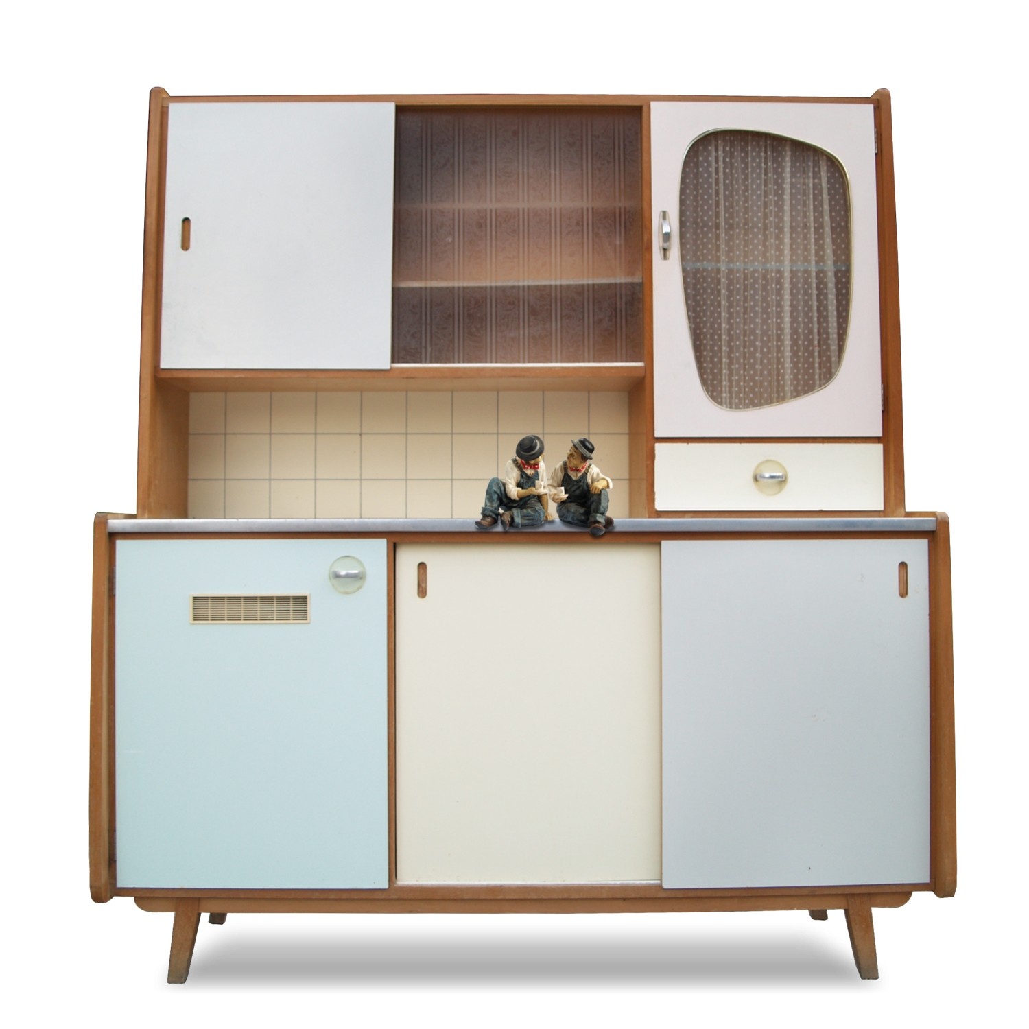 Vintage Küchenschrank Midcentury 50er 60er-Jahre Pastell Kredenz