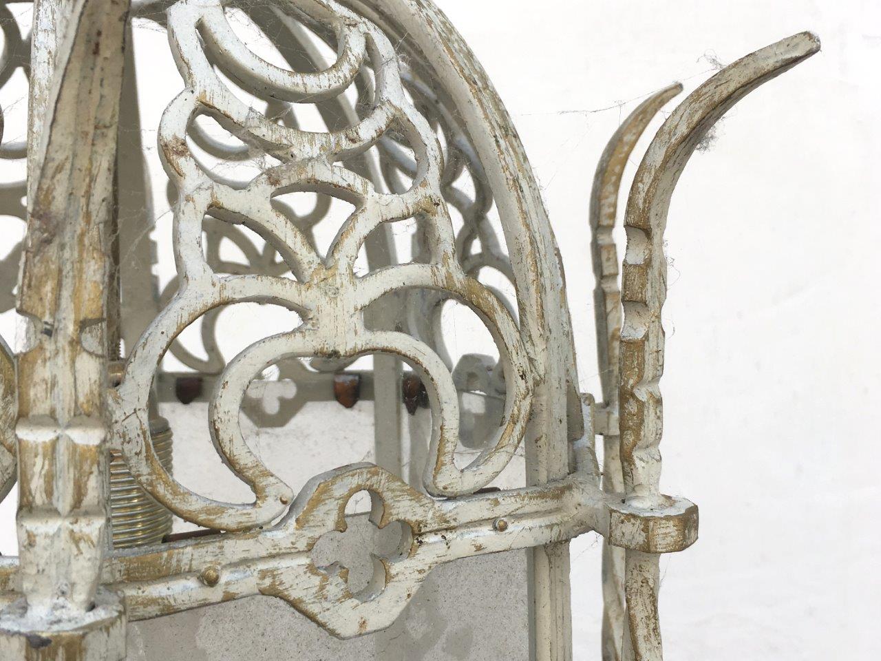 Schmiedeeisen Lampe groß Jugendstil Barock Vestibül antik 1920 vintage Pendellampe