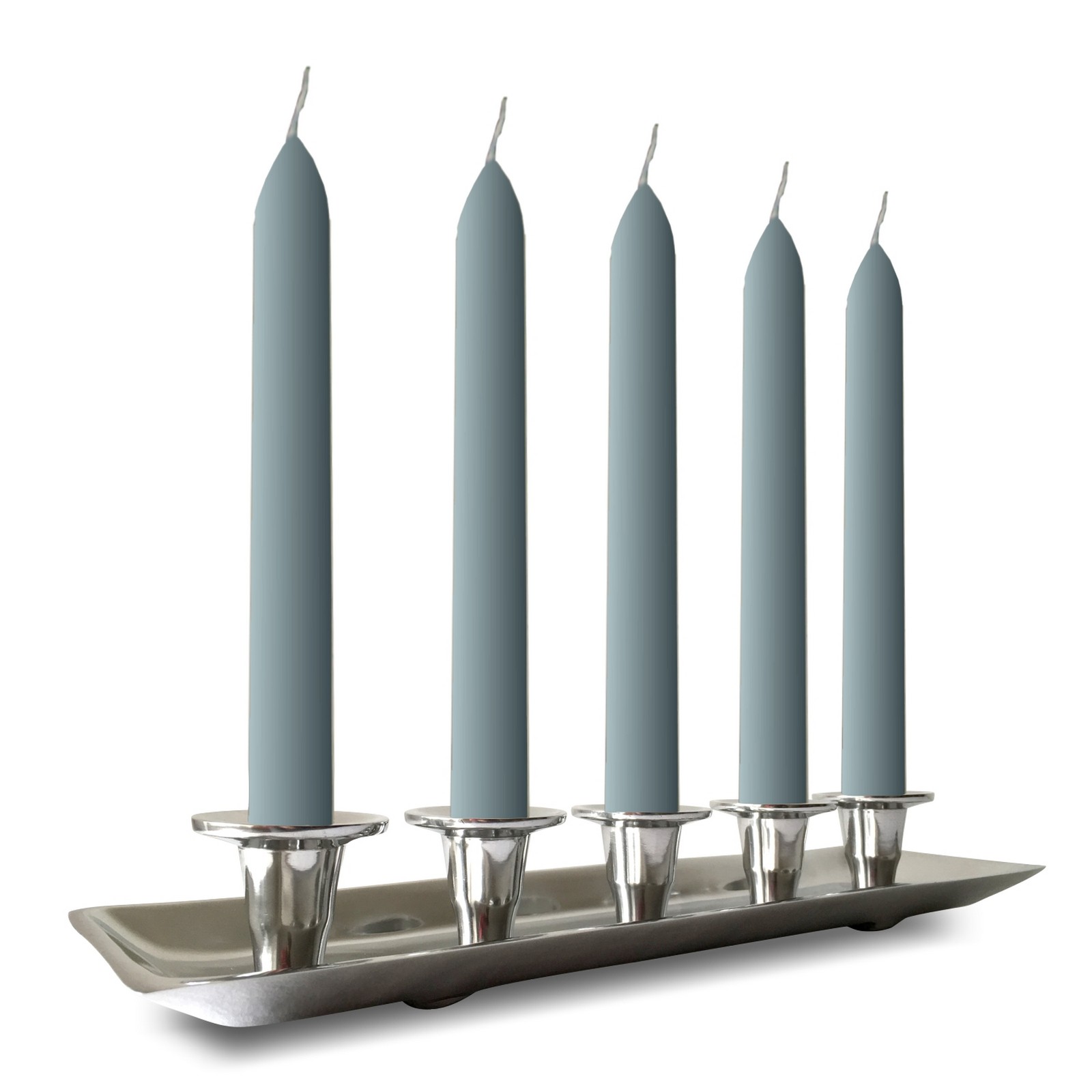 Kerzenhalter Kerzenständer silberfarben für fünf Kerzen Kerzenhalter silber 5flammig