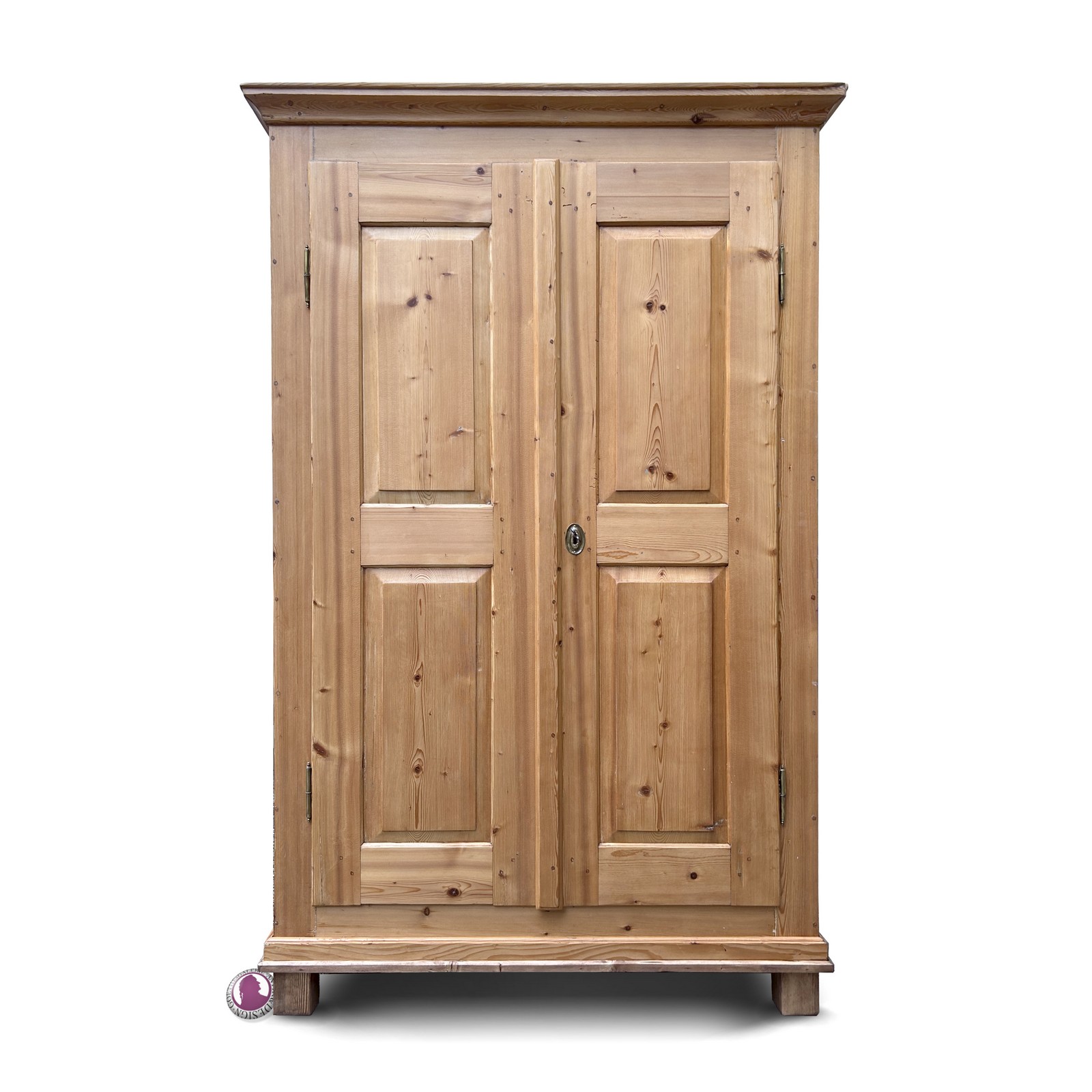 Landhaus Schrank Kleiderschrank antik 1840 Weichholz Bauernmöbel restauriert Antiquität Dielenschrank
