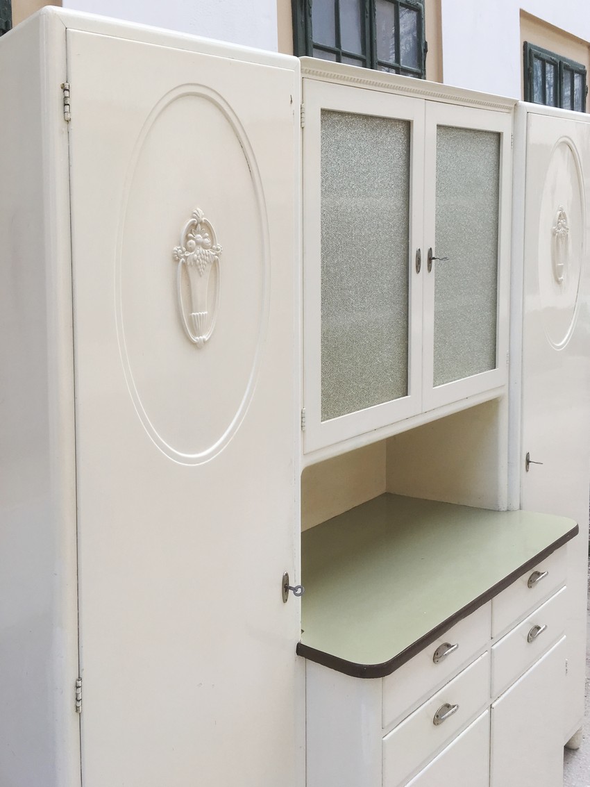 Küchenschrank creme Midcentury Buffet Schrank Vintage Kredenz