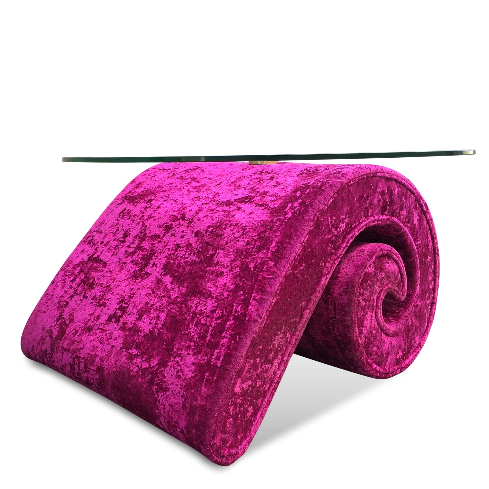 BRETZ Cultsofa Couchtisch Mammut Glamoursamt lila Bretz Mammut Tisch