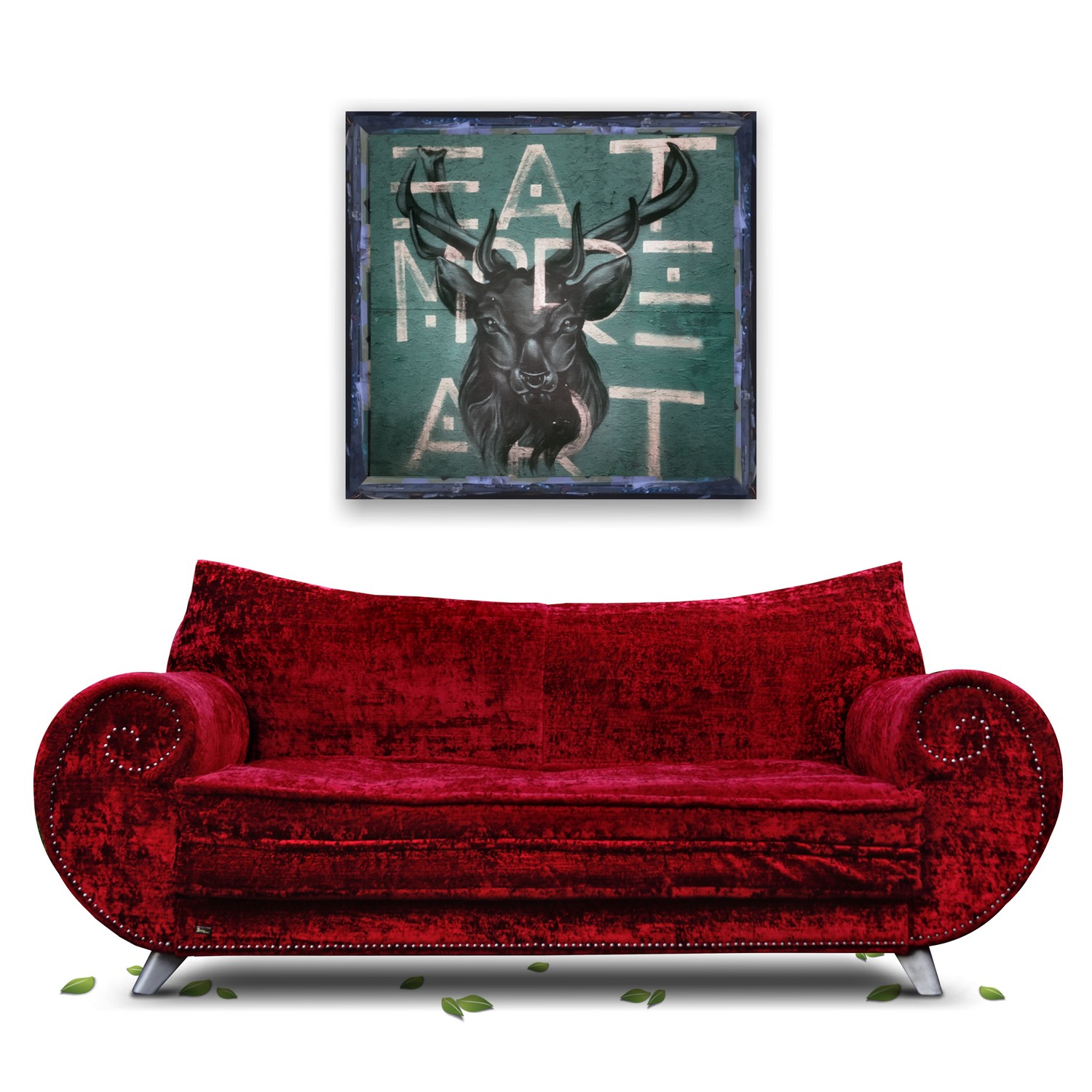 BRETZ Sofa GAUDI Bettsofa 3-Sitzer rot ausziehbares Schlafsofa Bretz Gaudi Sofa rot ausziehbar Bettsofa Design Goethes GAlerie