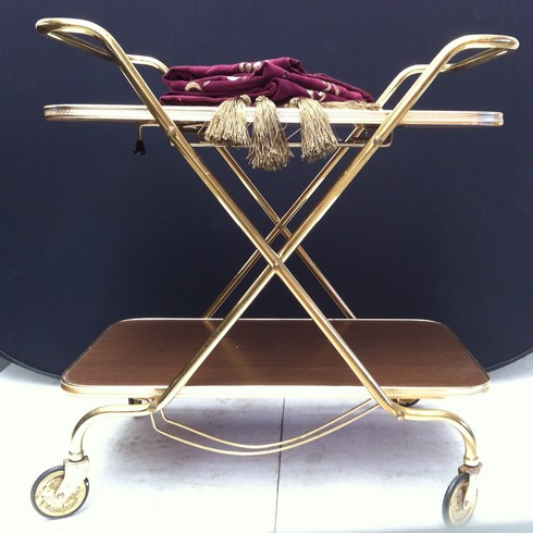 Retro Beistelltisch 60er-Jahre Midcentury Servierwagen 50er Vintage