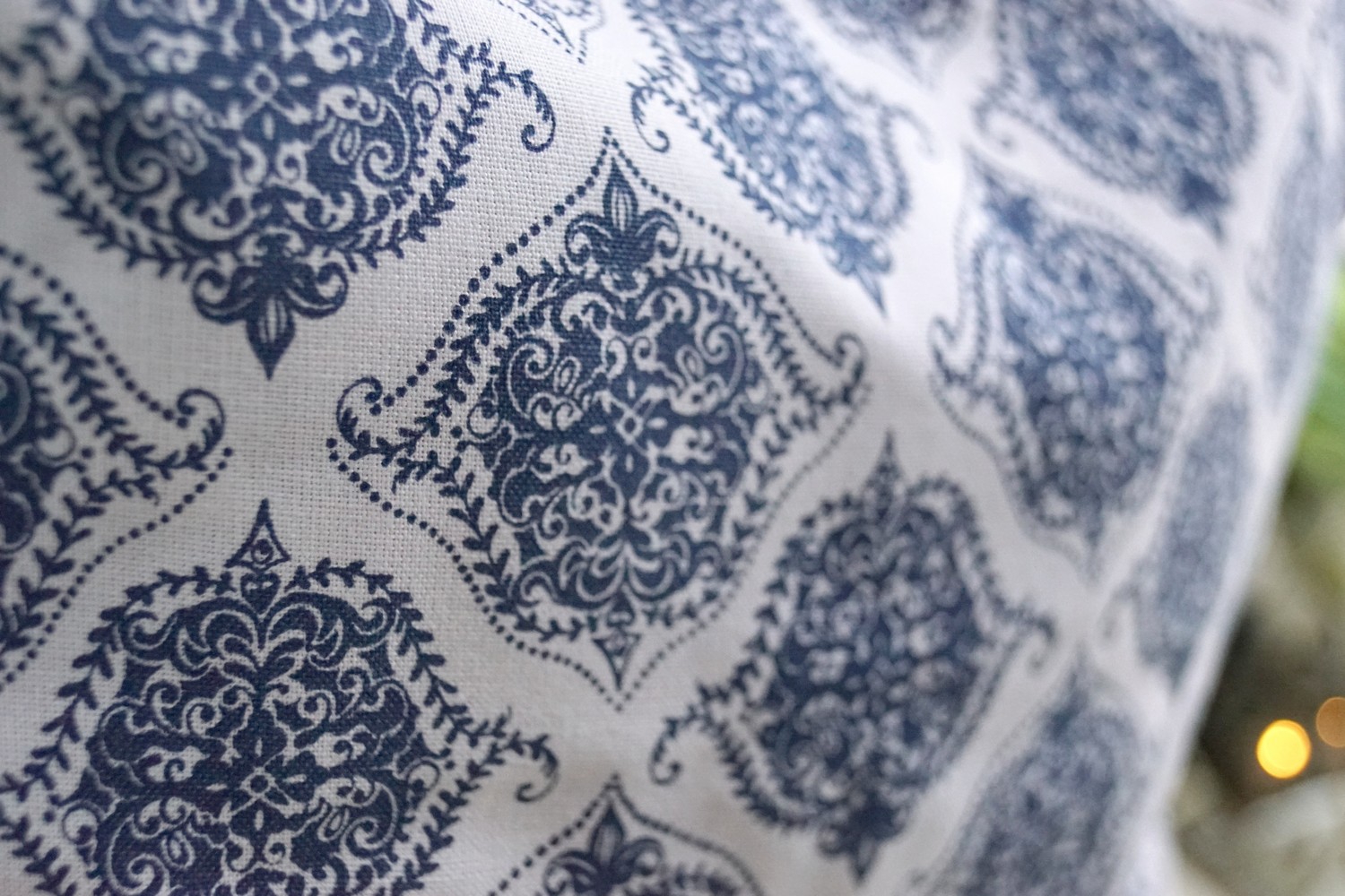 Polsterhülle Clayre & Eef Kissenhülle Leinen Kissen Landhausstil Karo Knopf