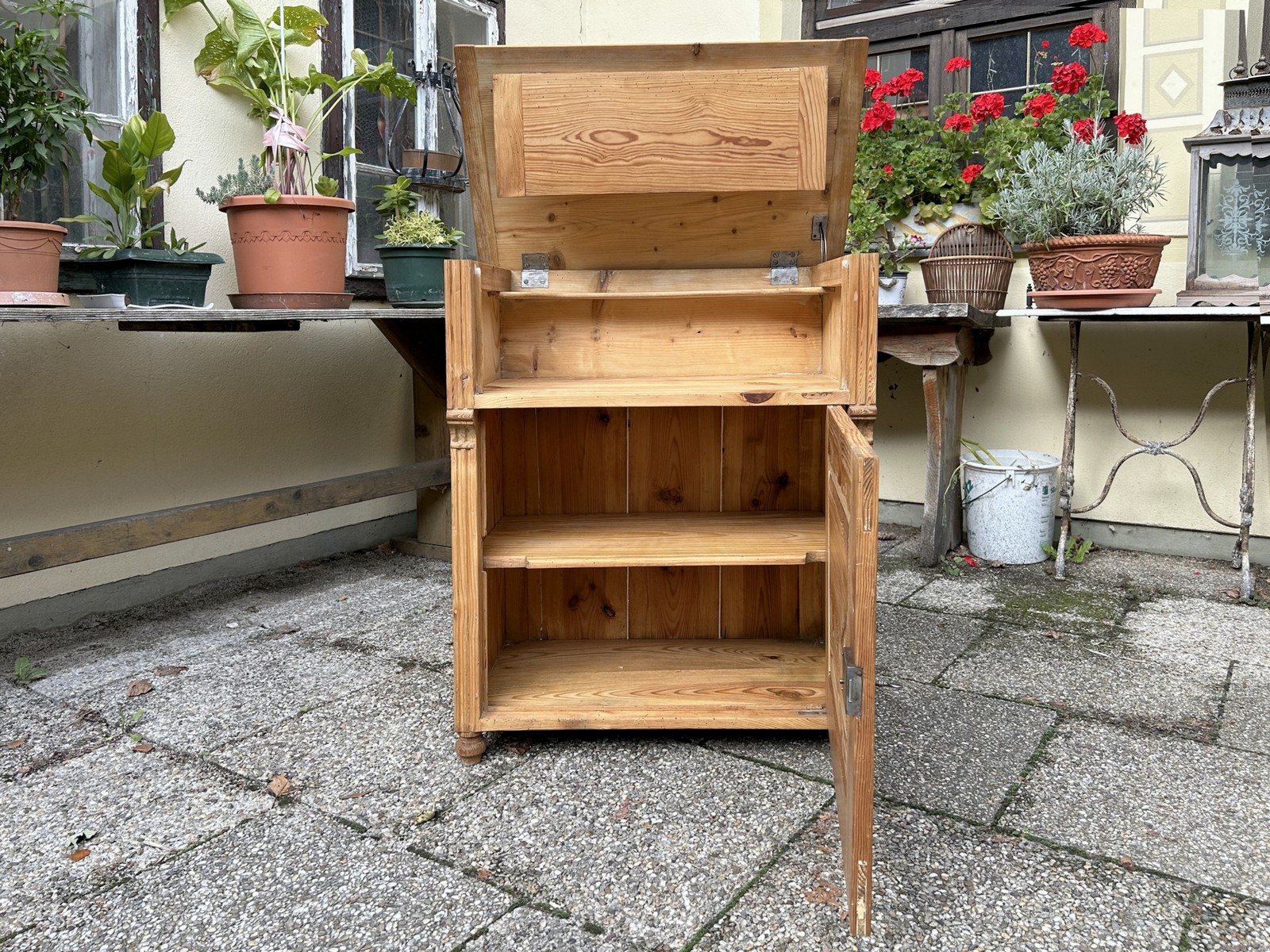 Weichholz Kommode Waschtisch antik restauriert ca. 1890 Bauernschrank Waschtisch antike Kommode Weichholz