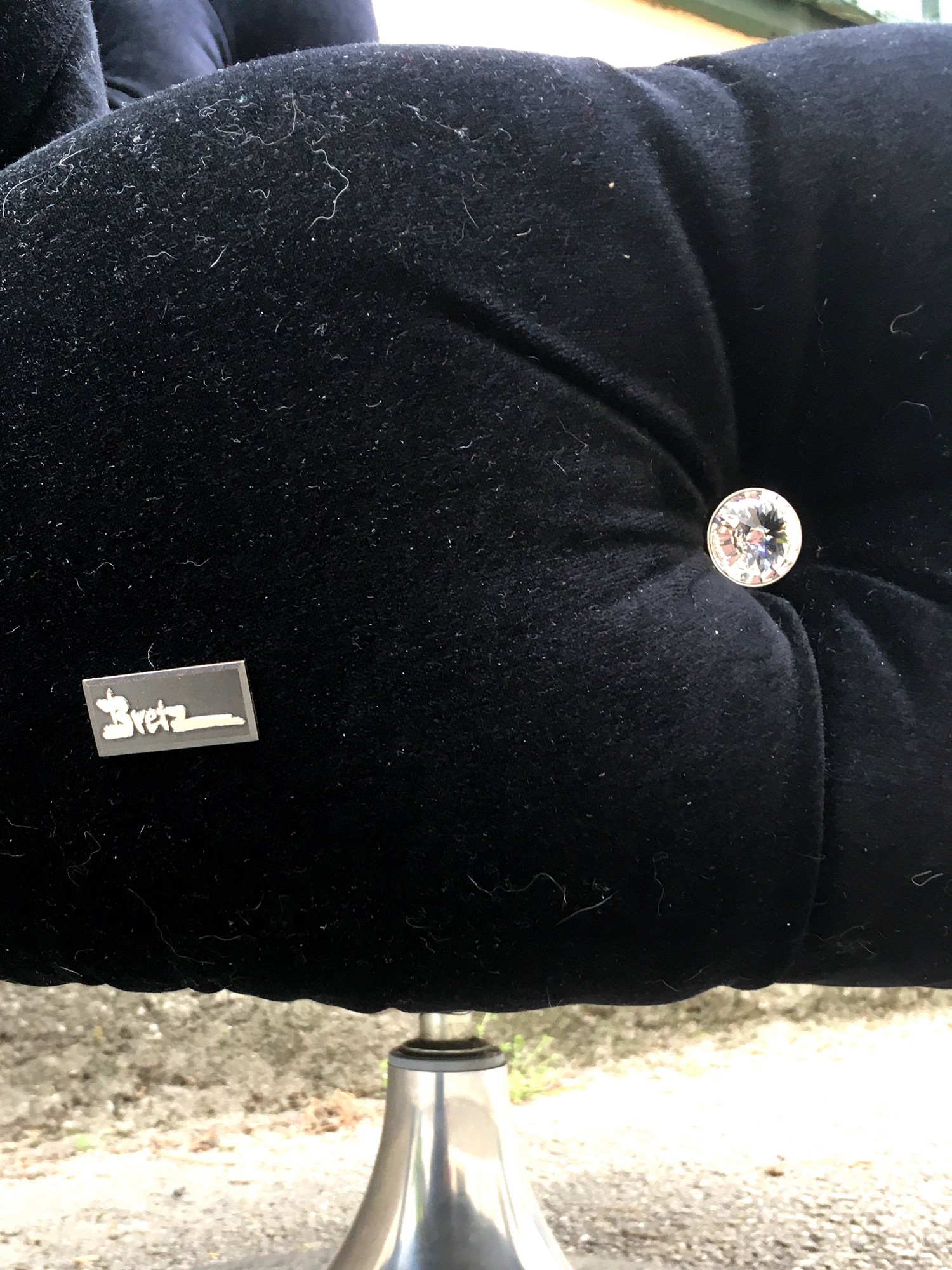 Bretz Stuhl schwarz Sessel Pompadour Swarovski Kristalle Armlehnsessel Design Möbel