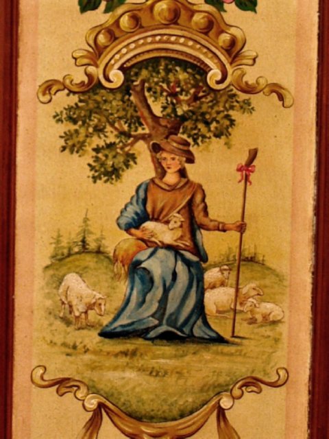 Bauernschrank bemalt antike Möbel Barock