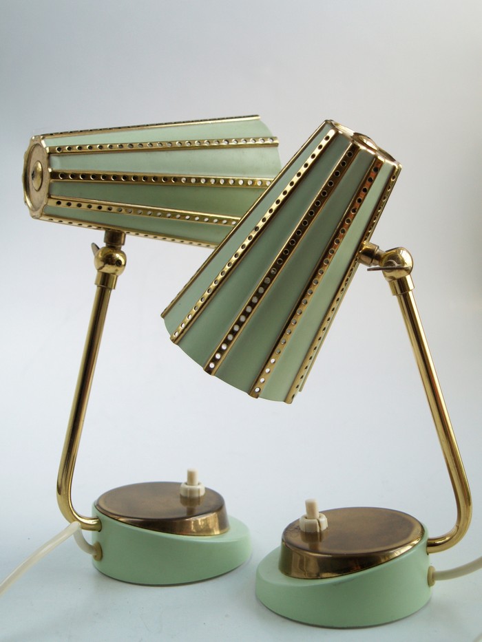 Midcentury Lampe Mintgrün