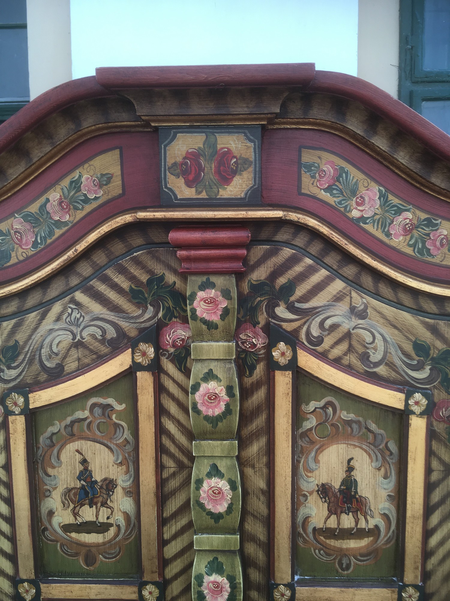 Bauernschrank Kleiderschrank Schrank handbemalt Bauernkasten Landhaus