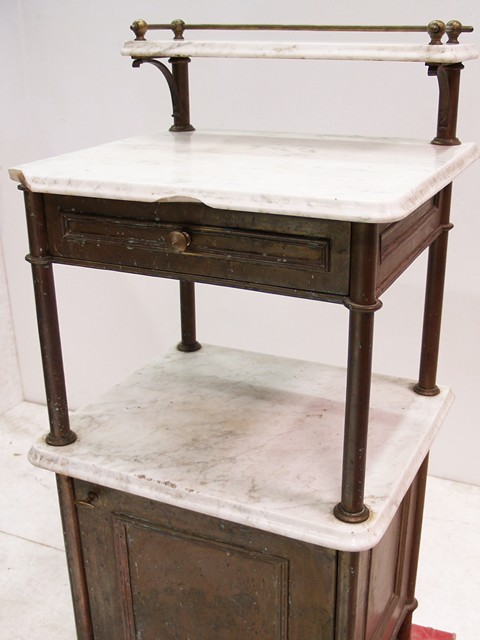 Messing Marmorplatte Kommode