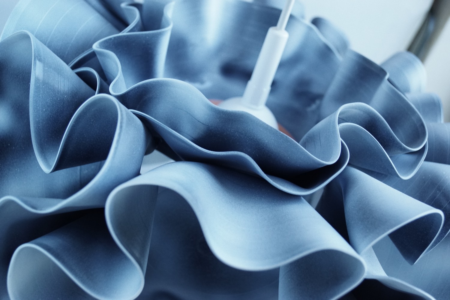 Hängelampe Vinyl "Schallplatten" Lampe Retrodesign blausilber Ruffle