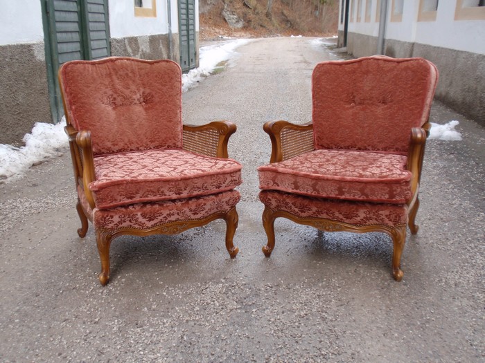 Armlehnstuhl Geflecht Vintage Chippendale Armlehnsessel