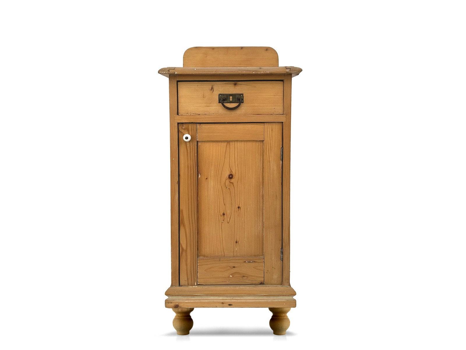 Antike kleine Kommode Weichholz Nachtschrank um 1900 Top antikes Kästchen Naturholz Schrank Vintage