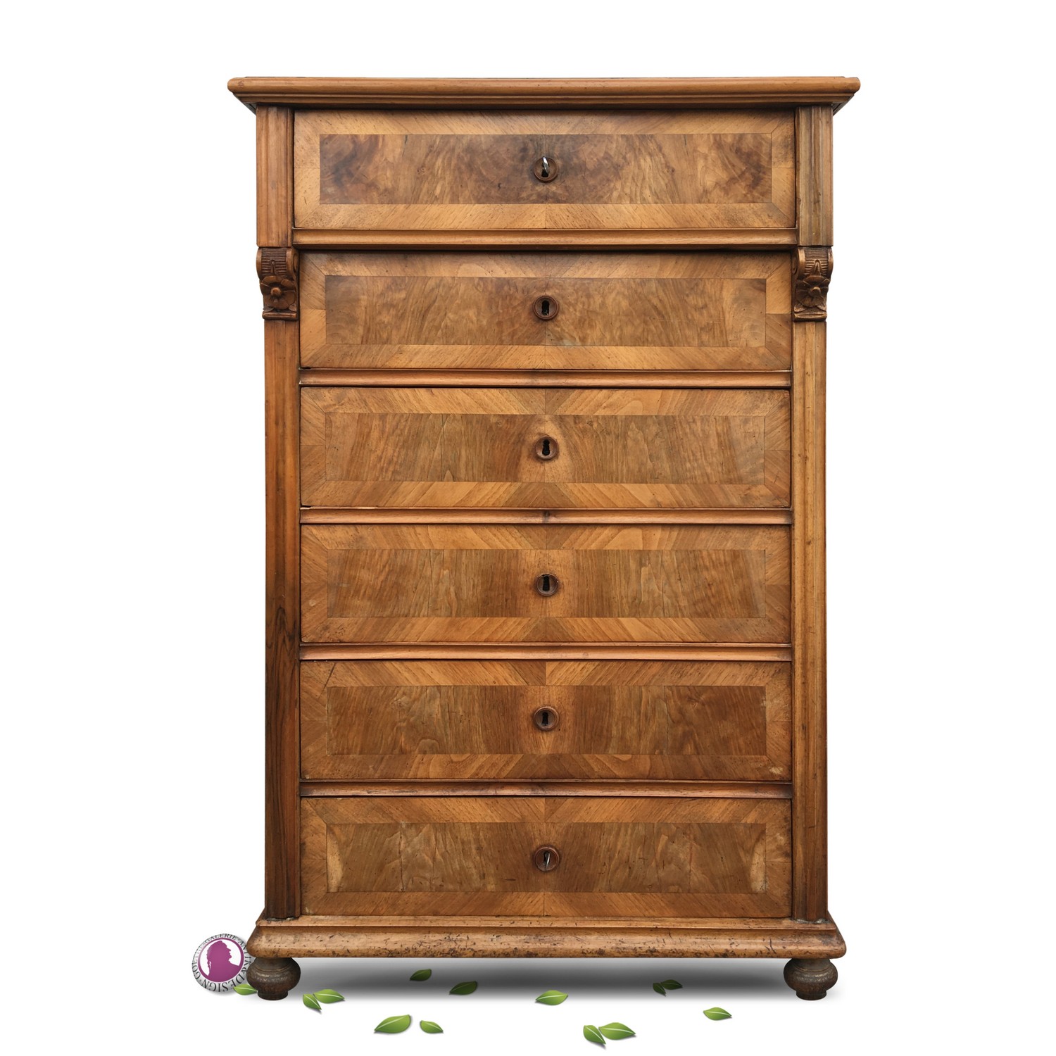 Kommode antik Ladenkommode Nussholz Historismus Wochenkommode 6 Laden Gründerzeit Kommode antik Ladenkommode Nussholz Historismus Wochenkommode 6 Laden Gründerzeit