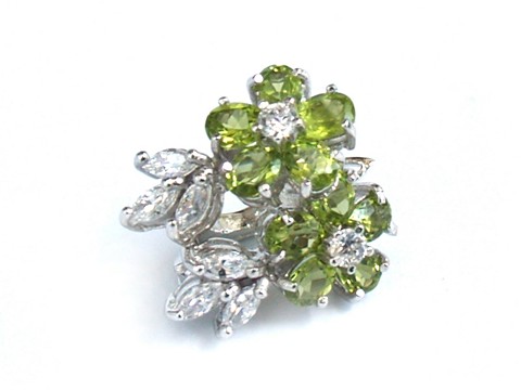 925 Silber Ohrstecker Peridot Edelsteine
